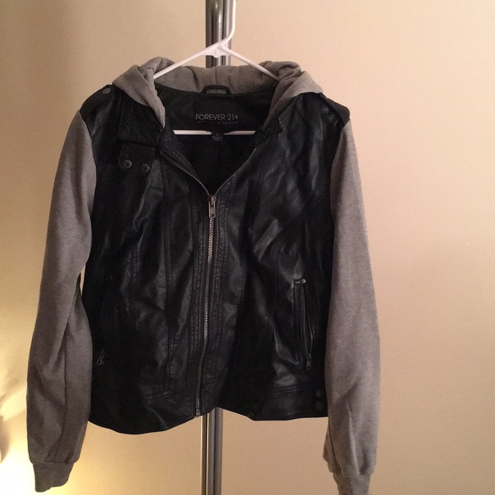 Moto/sweatshirt jacket